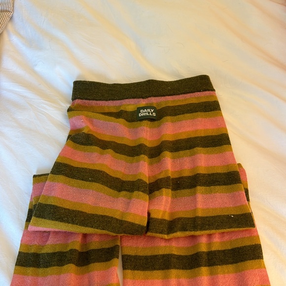 Daily Drills Pink and Green Striped Pants - Picture 4 of 6